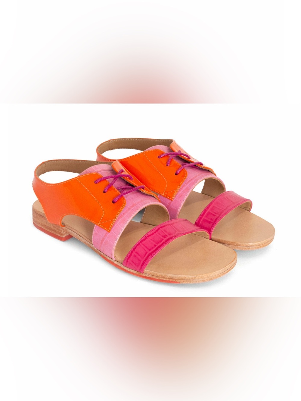 John Fluevog River Loire Flat Lace Up Sandals